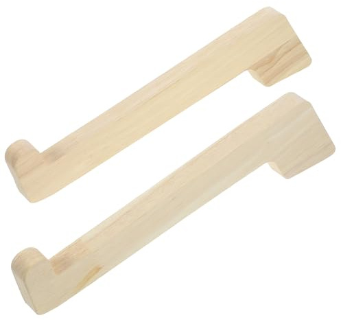 TOYZFRIENDY 2pcs Raise The Cooling Rack for Laptop Desk Stand Wooden Laptop Stand Holder for Office Desk Natural Wood Material for Table Ergonomic Design
