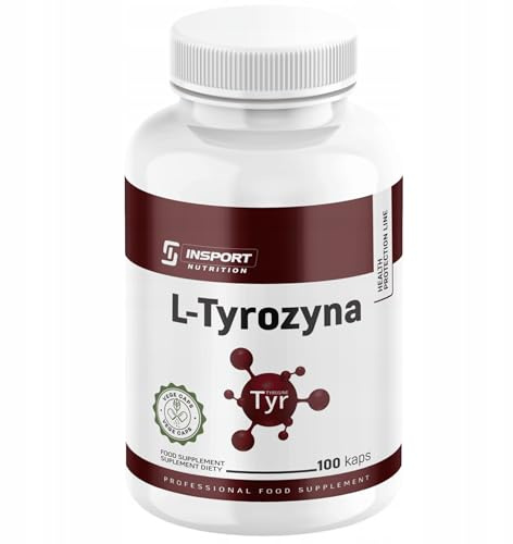 L-Tyrosin 500 mg – 100 Kapseln – vegetarische HPMC-Kapseln – Aminosäure Nahrungsergänzung, 1 Kapsel täglich, ohne unnötige Zusätze | INSPORT