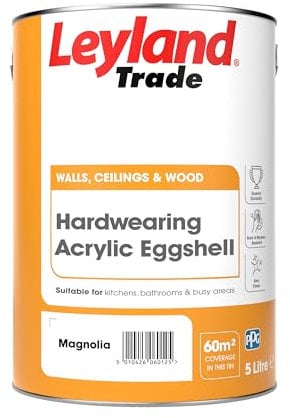 Leyland Trade Acrylic Eggshell Paint - Magnolia 5L