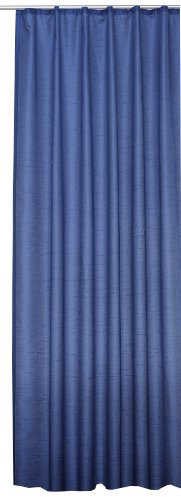 Übergardine Dekoschal #256 Vorhang Blickdicht/lichtdurchlässig Kräuselband Gardine Moderne Unifarbe (blau, Kräuselband/Universalband)