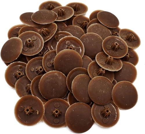 Dark Brown Pozi Screw Head Caps - Press Fit - Pack Of 50