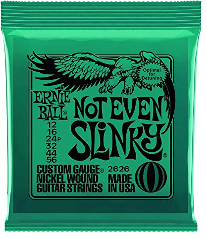 Ernie Ball 2626 Not Even Slinky Custom Gauge Jeu de cordes en nickel pour guitare (.012 - .056)