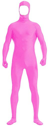 VSVO Body zentai en élasthanne, ouverture sur le visage, rose, Small