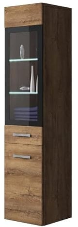 Badezimmerschrank Rio 131 cm Eiche Braun - Hochschrank - Badmöbel