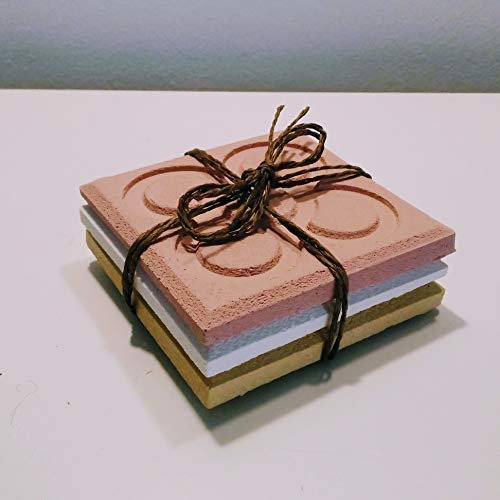 3 posavasos, Flor de Barcelona, Panot, en resina ecologica, Barcelona, Yumilab, Panot, baldosa, despedidas, boda Barcelona, Evento Barcelona, Regalo Barcelona