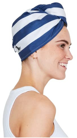 Dock & Bay Turban-Handtuch - Für Zuhause & den Strand - Super saugfähig, schnell trocknend - Cabana - Whitsunday Blue, One Size
