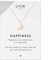 LUUK LIFESTYLE Collier avec pendentif papillon et carte HAPPINESS, bijou intemporel pour femme, symbole de liberté, porte-bonheur, rose