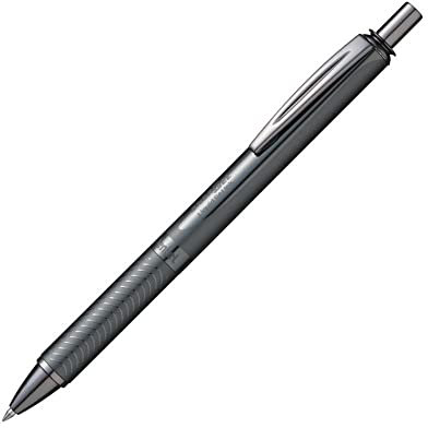 Pentel BL407MA-A EnerGel Sterling Liquid Gel-Tintenroller, Gehäuse Anthrazit, Strichstärke 0.35 mm, Kugeldurchmesser 0.7 mm, Schreibfarbe Schwarz, 1 Stück (1er Pack)