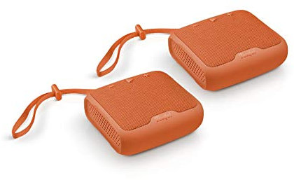Teufel BOOMSTER Go - Juego de altavoces estéreo con Bluetooth, inalámbricos, resistentes al agua, IPX7, color rojo