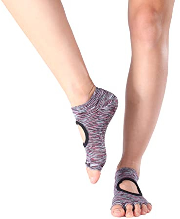 DRESP kurze Yoga Socken | Knöchellang | Für Yoga, Barre, zu Hause | Stopper Strumpf | Anti-Rutsch Zehen-Socken 39-41