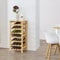[en.casa] Casier à Bouteilles Stylé 7 Rangées Emplacements pour 28 Bouteilles de Vin Bambou 94 x 47 x 29 cm Naturel