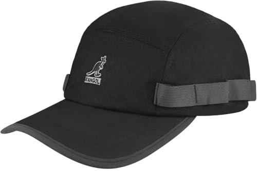 Kangol Waxed Utility 5 Panel Cap Basecap Baseballcap (One Size - schwarz)