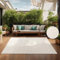 TT Home In-& Outdoorteppich Wetterfest Balkon Schlafzimmer Boho Skandi Motiv Unifarben, Farbe:Creme 4, Größe:80x150 cm