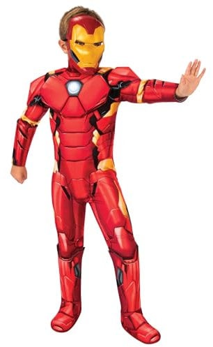 Rubie's 301737M Iron Man Deluxe Kids Fancy Dress, Boys, Multicolour, 9-10 Years Halloween