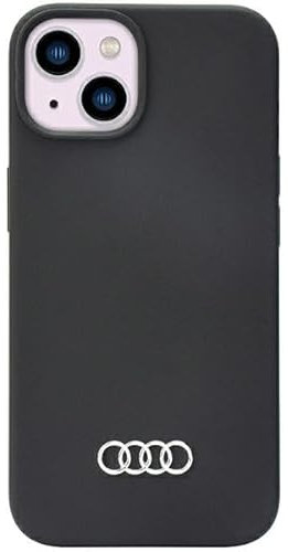 Audi Silicone Hülle für iPhone 14 6.1 Schwarz Hard AU-LSRIP14-Q3/D1-BK
