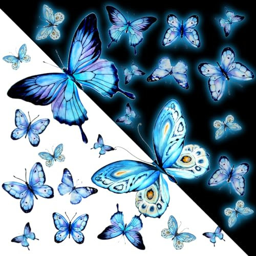 25 Stück Wandtattoo Schmetterlinge 3d Schmetterlinge Deko Schmetterlinge Wandtattoo Mädchenzimmer Schmetterling Aufkleber Wall Stickers Wandsticker Wandtattoo Leuchtend Für Wohnzimmer Schlafzimmer