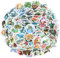 GEEHUA 100 Stück Meeresschildkröten Aufkleber, Wasserfest Bunte Sea Turtle Stickers, Niedliche Meerestiere Aufkleber Sammelalbum, Skateboard, Laptop für Kinder Mädchen Teenager und Erwachsene