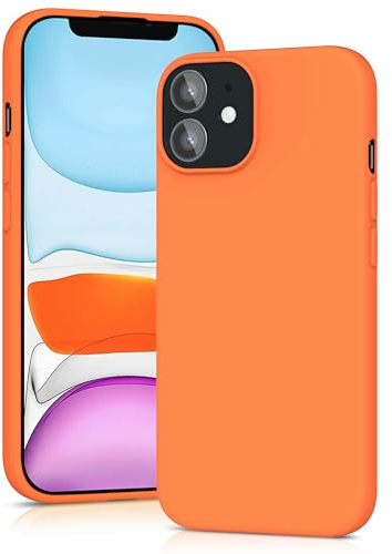 YATWIN Silicone Case for iPhone 11, Soft-Touch, Shockproof, DustProof, Antiskid Full Body Armour Phone Cover for Apple iPhone 11 - Orange