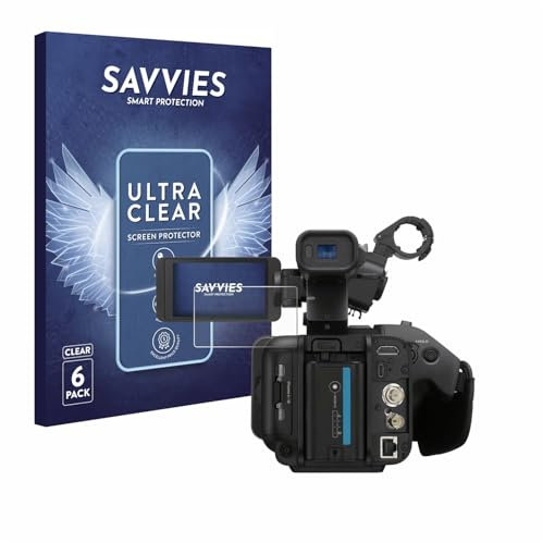Savvies 6 Pack Screen Protector compatible with Sony PXW-Z200 Protection Film Clear