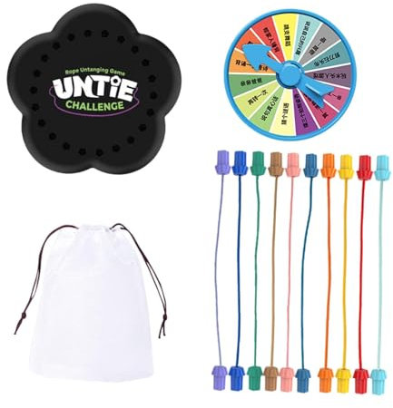 Dickly Rope Untangle Toy Rope Puzzle Game Untie The Knot Kid Rope Knots for Adults Toddlers, with Penalty Disk