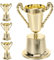 Abaodam 4 Stück Trophäenspielzeug klein Wettbewerb Student Party Sporttrophäenkopf Bastelmaterial Trophäen Pokal Filigrane Plastiktrophäe Preisverleihungstrophäe Stütze Golden
