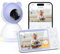YESIMOM 2K/3MP Camara Vigilancia Bebe con 5 IPS Pantalla, 360° PTZ Vigilabebes con App Movil, Visión Nocturnas, Detección de Movimiento/llanto, Audio Bidireccional, Canción de Cuna, VOX(1PCS)