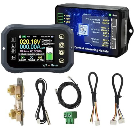 TOOLTOP KG110F/KG140F/KG160F/ 100A 400A 600A Battery Monitor Tester high-precision coulomb counter lithium battery indicator lithium iron phosphate capacity detector(KG160F)