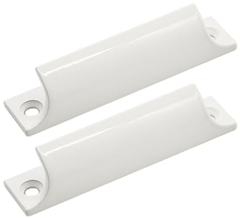 KYEQATY 2pcs Poignée de porte coulissante Aluminium ALLIAGE BLANC HANDE PLACE PERFECT POUR DES TIVERES ÉCRANS CARAPES CAPPEURS CARFAIS