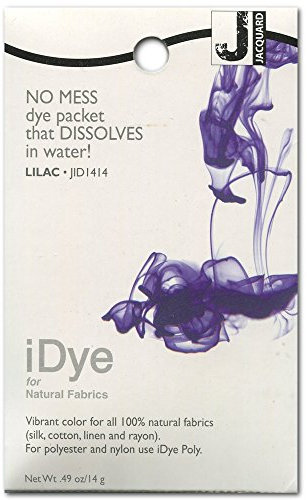 Jacquard iDye Flieder Stoff Farbstoff für Textilien aus Naturfasern, 14g Keine Unordnung Packung