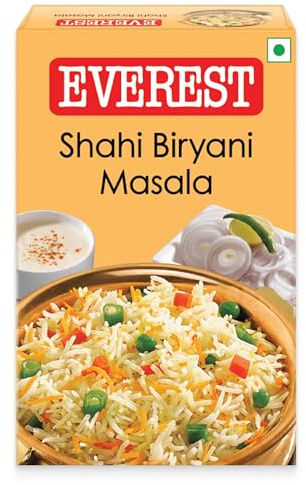 Everest Shahi Biryani Masala 100g | Royal Mughlai Spice Blend for Veg & Non-Veg Biryani, Pulav & Layered Rice Dishes | India’s No.1 Spice Brand