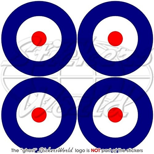 RAF Royal Airforce Typ A Aircraft Roundels 5,1 cm (50 mm) Vinyl Sticker, Aufkleber X4