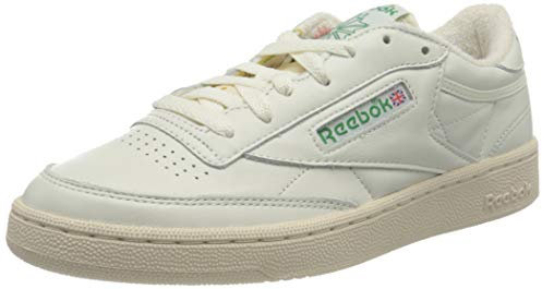 Reebok Herren Club C 1985 TV Sneaker, Chalk/Paperwhite/Glen Green, 34.5 EU