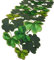 Simhomsen Bestickter irischer Kleeblatt-Tischläufer für St. Patrick's Day, Frühlingsdekorationen (14 x 69 cm, Grün, Blattmuster, Polyester-Mischung)