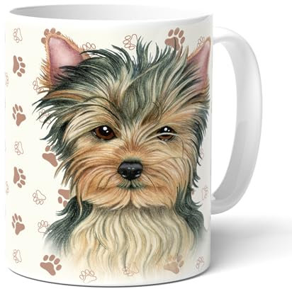 65. YORKIE/YORKSHIRE (B)- Taza de cafe. Divertida taza con la imagen de un perro y un divertido texto. Un regalo para todos los amantes y dueños de perros.