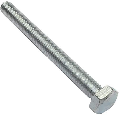 AERZETIX - Lot de 50 Boulons M6x60 à Tête Hexagonale Ø6x60mm DIN 933 en Acier Zingué Argent