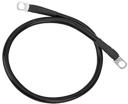 Ground Wire, 4AWG 23.6in/60cm Ground Wire Earth Cable 25mm² 150A High Toughness for Battery Inverter Holder(Black)