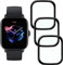 [3 Piezas] KELOLIN Protector Pantalla para Amazfit GTS 3, 3D Curved, Cobertura total, Antiarañazos (Negro) Protector de pantalla suave HD compatible con Amazfit GTS 3
