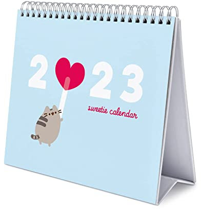 Grupo Erik Tischkalender 2023 - Pusheen Kalender 2023 Tischkalender - Tischkalender 2023 Quer Format - Tischkalender 2023 Zum Aufstellen - FSC Zertifiziert - Offizielle Lizenz