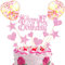 DKBT Tortendeko 16th Rosa Kuchen deko Glitzer Happy Birthday Cake Topper Kuchendeko Geburtstagstorte für Rosa Thema Geburtstagsfeier Jubiläum