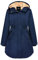 Orolay Blousons Coupe-vent Printemps Manteau Chaud Mi-long D'extérieur pour Femme s Marine XS