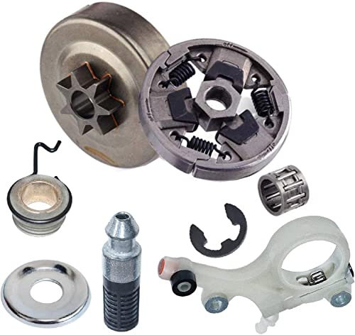 Hippotech Frizione e Tamburo 325 -7T con Pompa dell'olio per Stihl MS271 MS291 MS 291 271 Motoseghe con rondella del Cuscinetto ad Aghi E-Clip Vite Senza fine Candela per 1121 640 2001