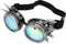 Alomejor Kaleidoskop-Brille, Verstellbare Nasenstücke, Halloween-Steampunk-Brille Zur Dekoration für Jungen (Antikes Silber)