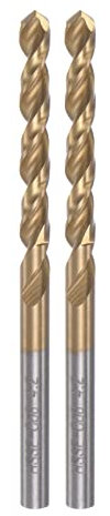 sourcing map 2 forets hélicoïdaux 4,2 mm avec revêtement en titane (HSS-E) M42 en acier rapide 8 % cobalt tige droite pour acier inoxydable alliage d'aluminium métal