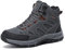ARRIGO BELLO Stivali da Neve Uomo Scarpe Invernali Foderate di Pelliccia Calda Caviglia Stivali Piatti Sport Escursionismo Boots Taglia 41-46(Grigio001,43)