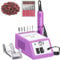 Professional Nail Drill, 20000rpm Electric Nail File, Portable Electric Manicure Drill for Acrylic Nail Gel Nails Drill Kit for Beauty Salon and Home Use(Purple)