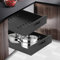 KMQRDZi Pull out Cabinet Organizer,Ausziehbarer Schrank-Organisator,Schiebeschublade mit Roll-out-Auszug,Küchenschrank für Töpfe,für Küche Unterschrank Organisation,2 Stück (Schwarz, 35cm)