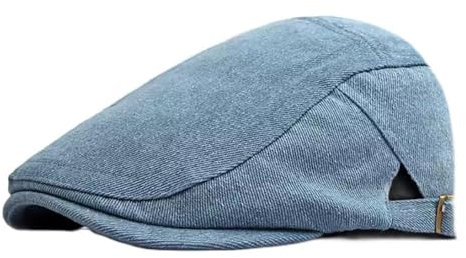 KeepSa Baumwolle Herren Newsboy Schiebermütze Flatcap Tellermütze Schlägermütze Gatsby Ivy Barett Cap Sommer Atmungsaktiv Verstellbare Vintage Cabbie Cap 57-61CM