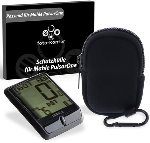 foto-kontor Schutzhülle für Mahle PulsarOne Schutztasche für E-Bike Display stoßfest Ebike Zubehör Elektrofahrrad Accessoire Tasche wasserabweisend Abdeckung Hülle Schwarz