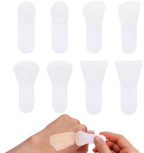 GEEHUA Lot de 8 pinceaux applicateurs de masque facial en silicone pour masque des yeux, spatule, mini applicateurs de maquillage et de soins de la peau pour les yeux, le visage, la boue, l'argile, la