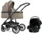 Pixini Kinderwagen Kalani 3in1 Kombikinderwagen, inkl. Babywanne & Buggy & Auto-Babyschale & Cupholder (glossy bronce)